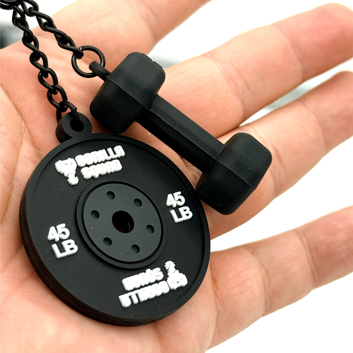 ウエイトプレート&ダンベル型キーチェーン