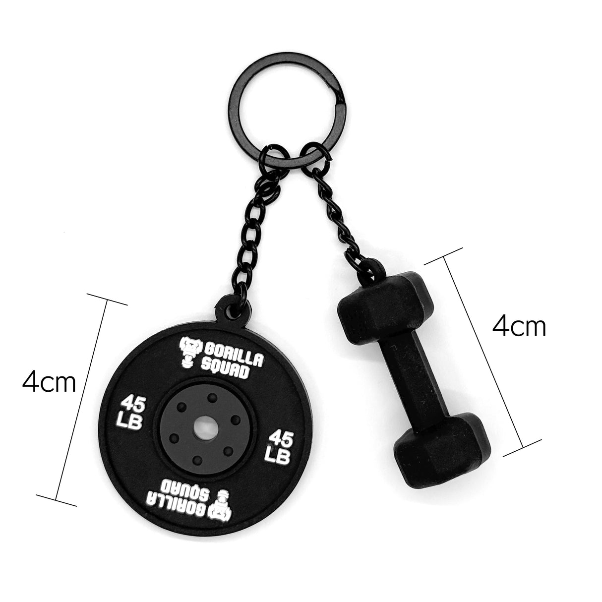 ウエイトプレート&ダンベル型キーチェーン