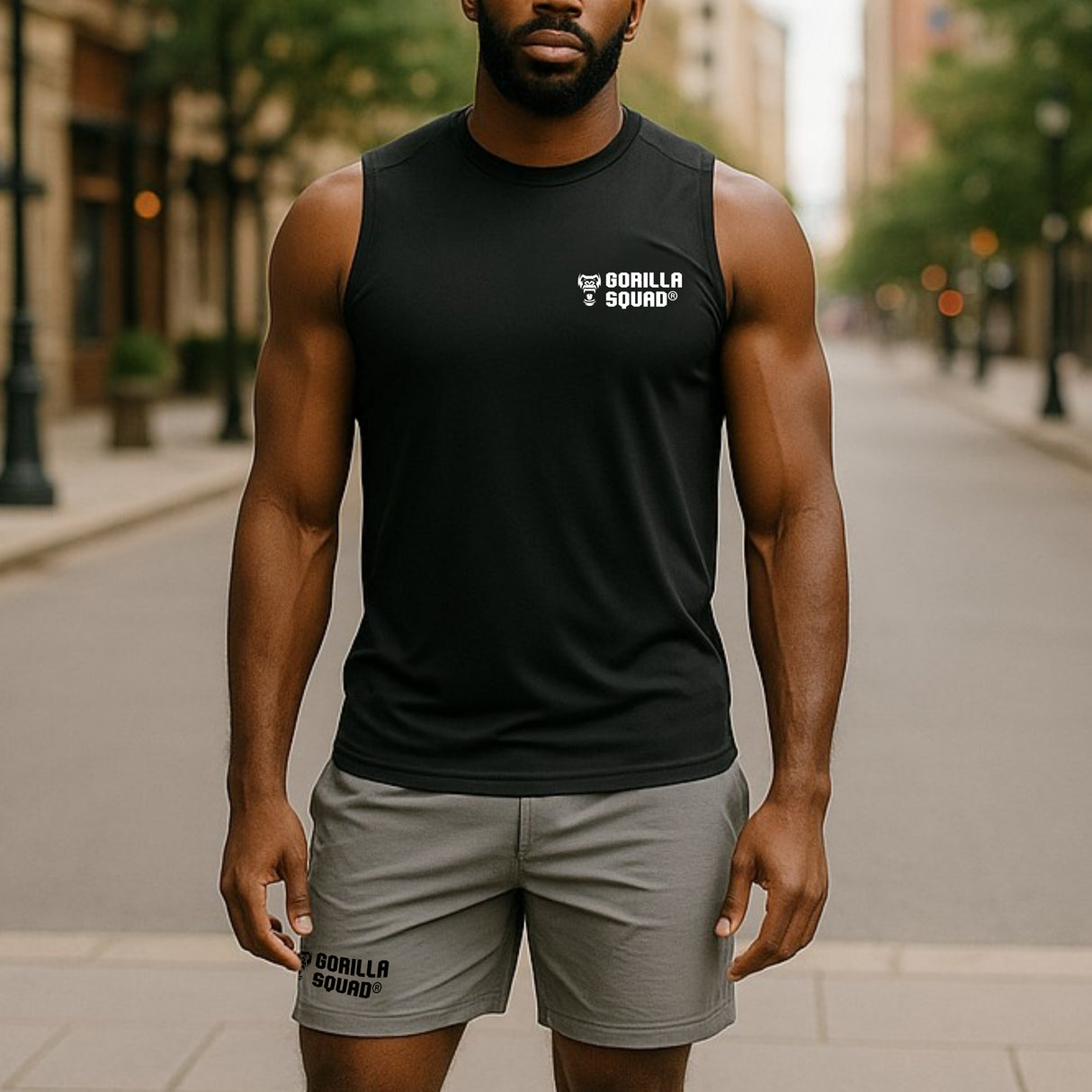 吸汗速乾ドライノースリーブ(ロゴ小)