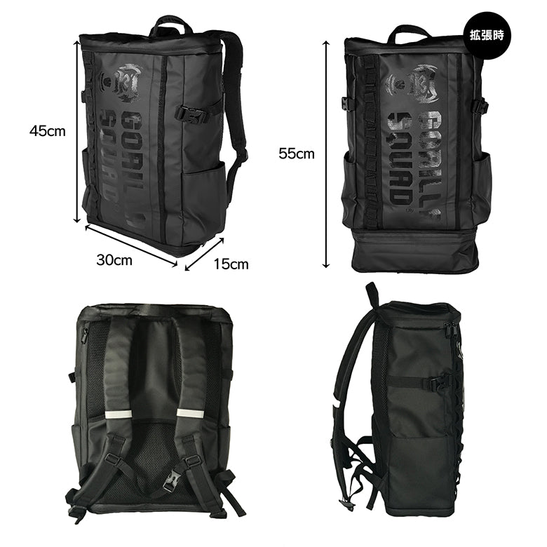 レクタンギュラーバックパック(防水、大容量、最大25L)