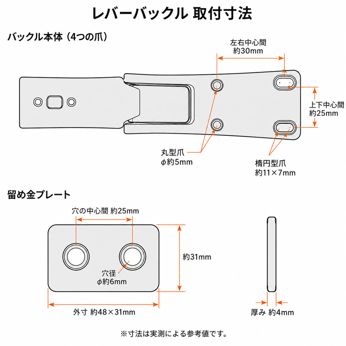 レバーアクションベルトバックルのみ