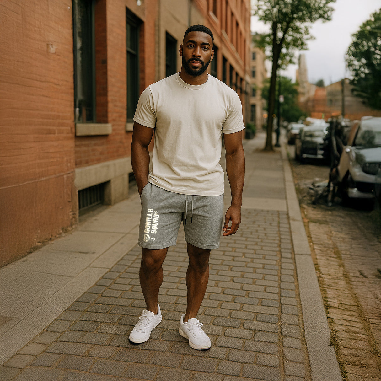 裏起毛スウェットジムハーフパンツ