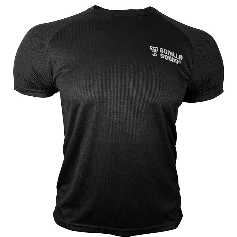 吸汗速乾ドライメッシュ トレーニングTシャツ タイトめ(ロゴ小)