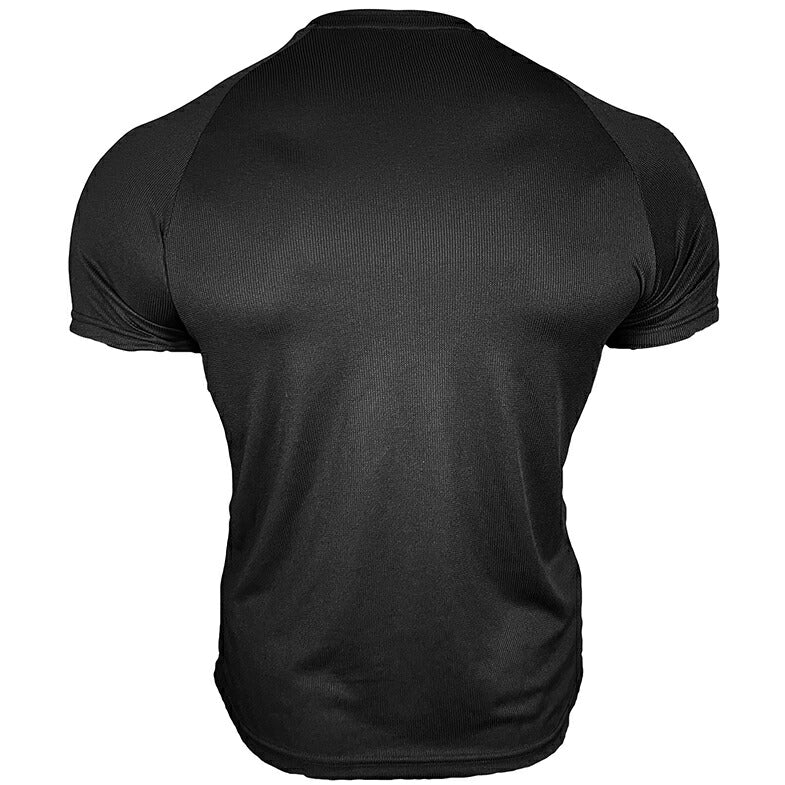 吸汗速乾ドライメッシュトレーニングT-シャツ半袖TシャツスポーツジムウェアフィットネスショートスリーブTシャツメンズ男性筋トレグッズプレゼント送料無料GORILLASQUADゴリラスクワッド