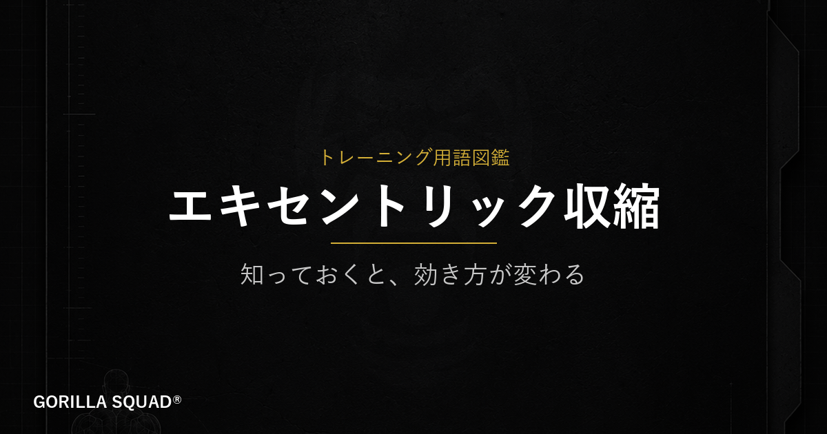 エキセントリック収縮とは？「戻す動作」こそが筋肥大の本体である理由をトレーナーが解説
