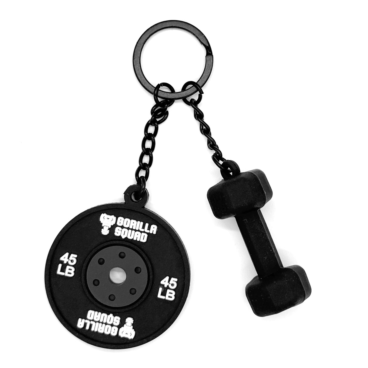 ウエイトプレート＆ダンベル型キーチェーン